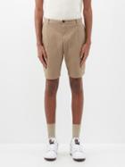 Sunspel - Pleated Stretch-cotton Twill Shorts - Mens - Beige