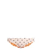 Matchesfashion.com Marysia - Antibes Scallop Edged Spotted Bikini Briefs - Womens - Pink