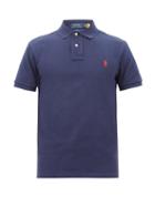 Matchesfashion.com Polo Ralph Lauren - Logo-embroidered Cotton-piqu Polo Shirt - Mens - Navy