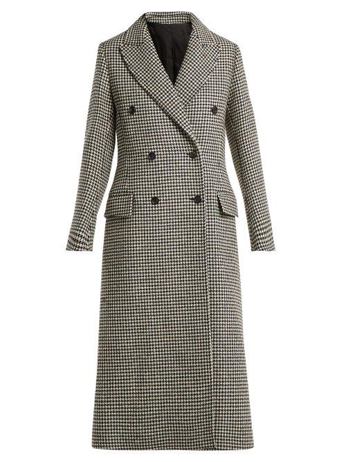 Matchesfashion.com Joseph - New Arlon Houndstooth Wool Blend Coat - Womens - Black White