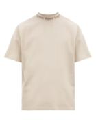 Matchesfashion.com Acne Studios - Navid Logo Neck Jersey T Shirt - Mens - Beige