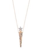 Matchesfashion.com Diane Kordas - Star Diamond & 18kt Rose Gold Amulet Necklace - Womens - Rose Gold