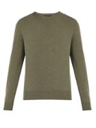 Matchesfashion.com Allude - Crew Neck Cashmere Sweater - Mens - Green