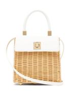 Matchesfashion.com Sparrows Weave - The Classic Wicker And Leather Top-handle Bag - Womens - White