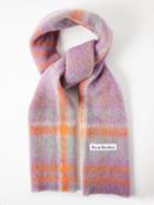 Acne Studios - Vana Checked Scarf - Womens - Purple Multi