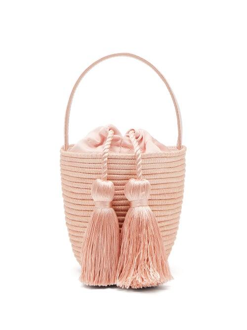 Matchesfashion.com Cesta Collective - Party Pail Woven Sisal Bucket Bag - Womens - Light Pink