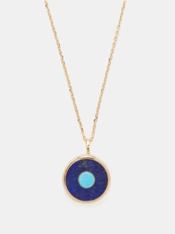 Luis Morais - Turqujose, Lapis Lazuli & 14kt Gold Necklace - Mens - Gold Blue