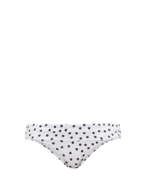 Matchesfashion.com Heidi Klein - Santa Margherita Ligure Polka Dot Bikini Briefs - Womens - White Print