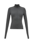 Matchesfashion.com Bottega Veneta - Zipped High-neck Top - Womens - Dark Green