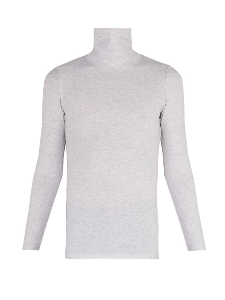 Vetements Inside Out Stretch-cotton Roll-neck Top