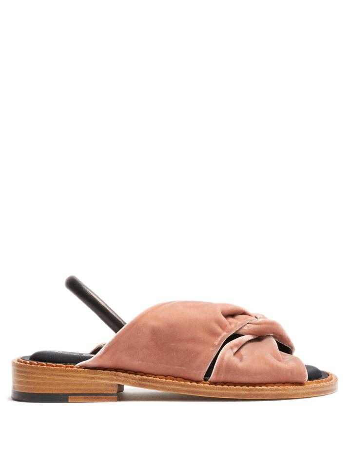 Robert Clergerie Bloss Velvet Sandals