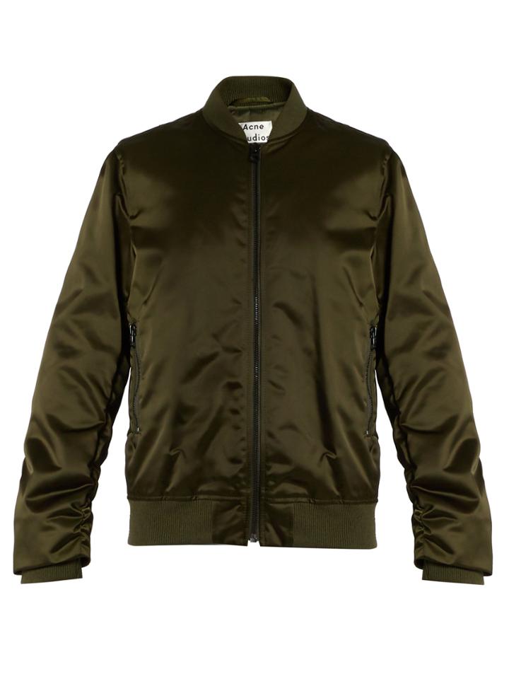 Acne Studios Leia Ruched-sleeve Bomber Jacket