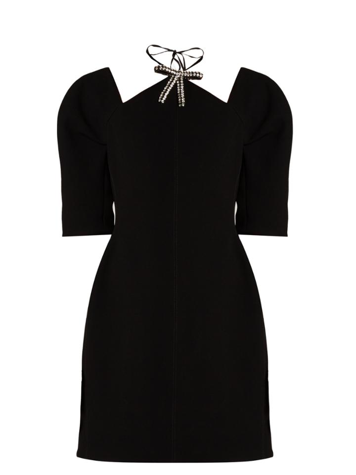 Marni Crystal-bow Bonded-crepe Dress