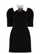 Marni Crystal-bow Bonded-crepe Dress