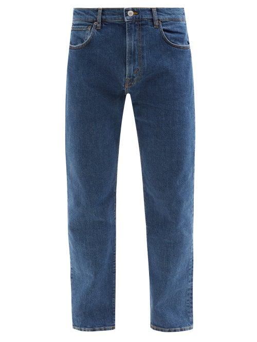 Mens Rtw Jeanerica Jeans & Co. - Tm005 Organic Cotton-blend Tapered-leg Jeans - Mens - Dark Blue