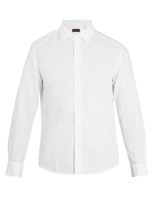 Matchesfashion.com Altea - Point Collar Cotton Blend Shirt - Mens - White