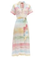 Matchesfashion.com Missoni Mare - Button Through Zigzag Shirtdress - Womens - Multi