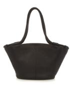 The Row Market Braided-handle Grained-leather Tote