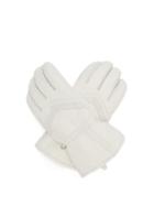 Matchesfashion.com Toni Sailer - Leyla Panelled Leather Gloves - Womens - White