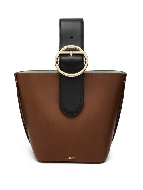 Matchesfashion.com Joseph - Sevres Mini Buckle Handle Leather Bag - Womens - Tan