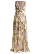 Giambattista Valli Felche Fiori-print Silk-georgette Gown