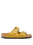 Matchesfashion.com Birkenstock - Arizona Oiled-leather Sandals - Mens - Yellow Gold