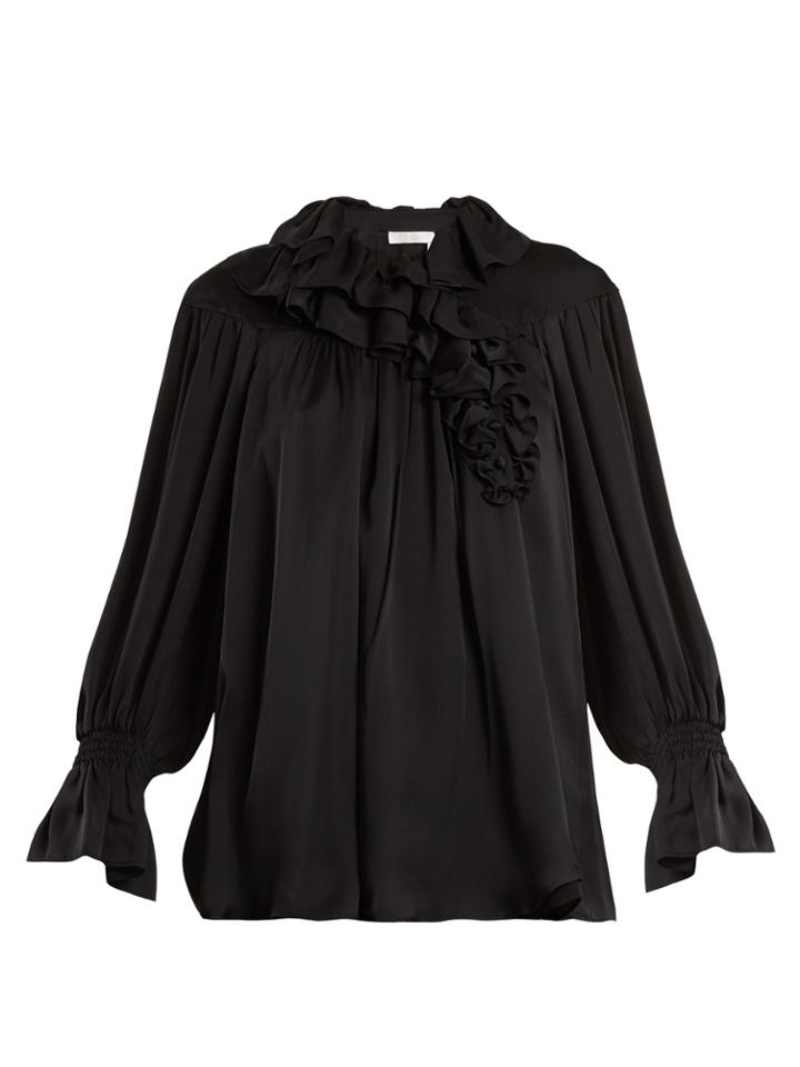 Chloé Ruffled Silk Blouse