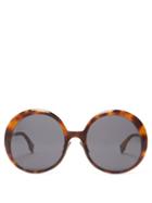 Matchesfashion.com Fendi - Round Tortoiseshell-acetate Sunglasses - Womens - Tortoiseshell