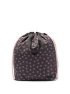 Ladies Bags Ganni - Smiling Face-print Recycled-fibre Bucket Bag - Womens - Black White