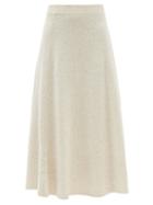 Joseph - High-rise Merino Wool-blend Skirt - Womens - Grey White