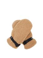 Matchesfashion.com Holden - Sherpa Faux-shearling Mittens - Womens - Camel
