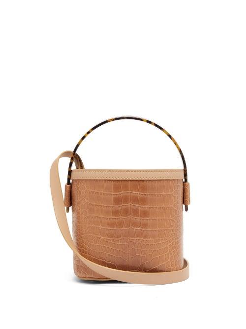 Matchesfashion.com Nico Giani - Adenia Mini Crocodile Embossed Leather Bucket Bag - Womens - Beige
