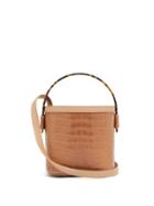 Matchesfashion.com Nico Giani - Adenia Mini Crocodile Embossed Leather Bucket Bag - Womens - Beige