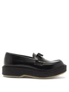 Adieu - Raised-sole Leather Penny Loafers - Mens - Black