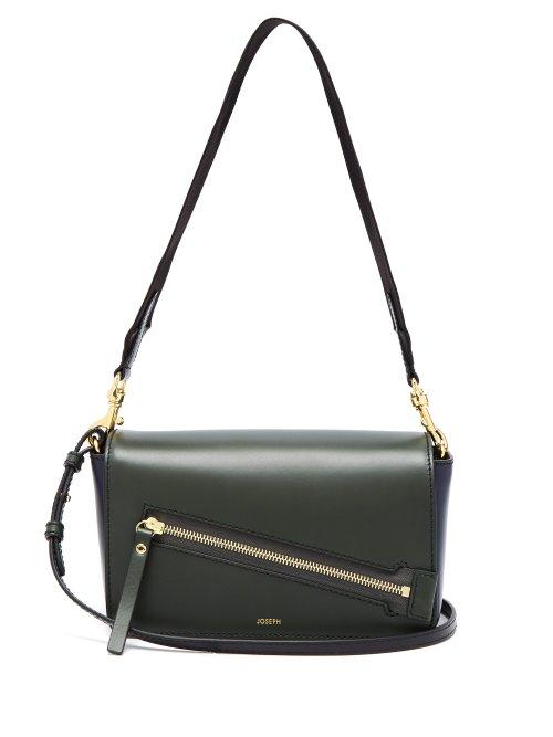 Matchesfashion.com Joseph - Warwick Leather Shoulder Bag - Womens - Green Navy