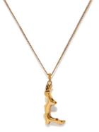 Alexander Mcqueen - Coral-pendant Chain Necklace - Womens - Gold