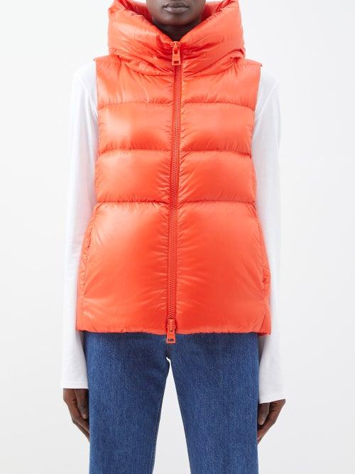Herno - Globe Hooded Gilet - Womens - Orange