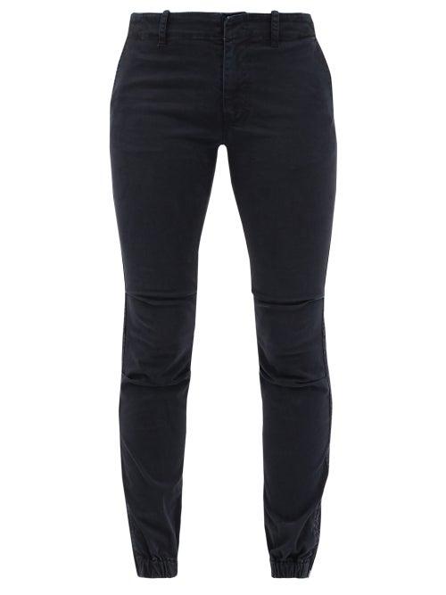 Matchesfashion.com Nili Lotan - Zipped-cuff Cotton-blend Slim-leg Jeans - Womens - Navy