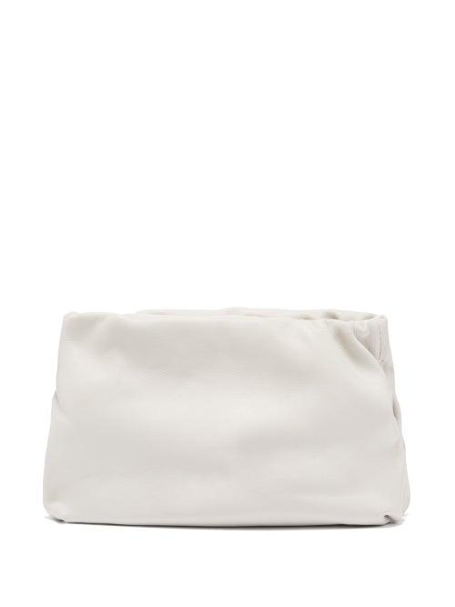 The Row - Bourse Leather Clutch Bag - Womens - White