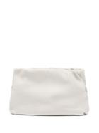 The Row - Bourse Leather Clutch Bag - Womens - White