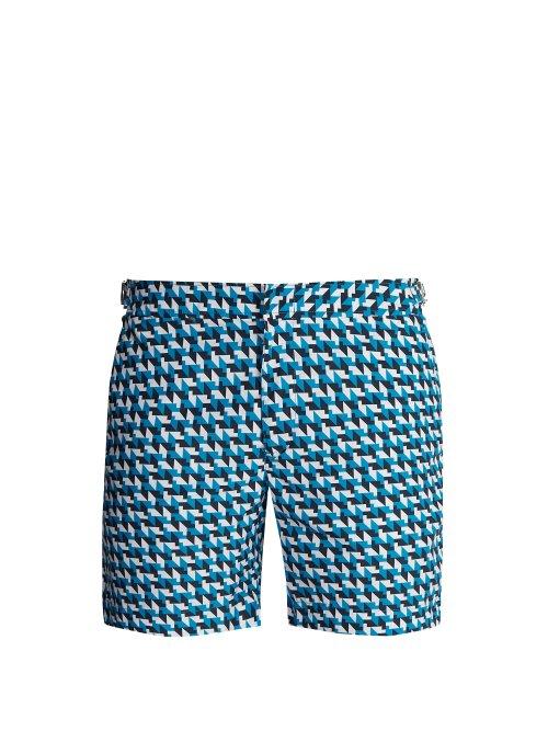 Matchesfashion.com Orlebar Brown - Bulldog Barthmann Swim Shorts - Mens - Light Blue