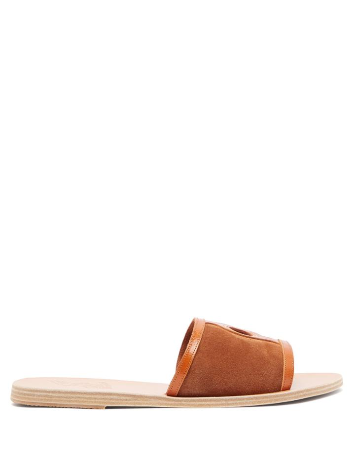 Ancient Greek Sandals Ilia Suede Slides
