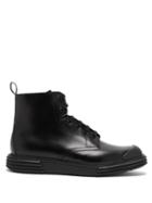 Matchesfashion.com Prada - Lace Up Leather Boots - Mens - Black