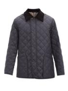 Matchesfashion.com Burberry - Cotswold Heritage Check-lined Quilted Jacket - Mens - Blue