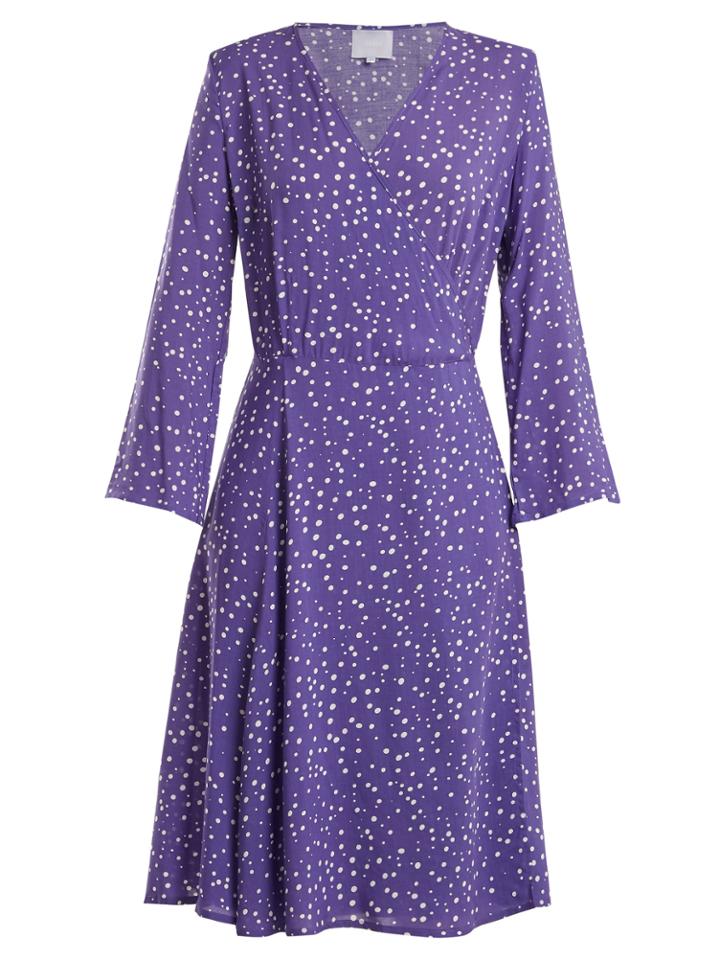 Bower Bianca Dot-print Poplin Wrap Dress