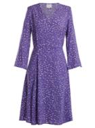 Bower Bianca Dot-print Poplin Wrap Dress
