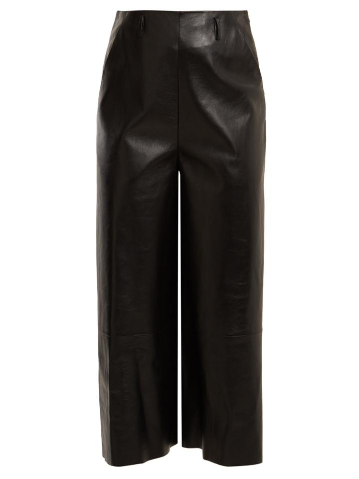 Lanvin High-rise Leather Culottes