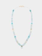 Musa By Bobbie - Topaz, Aquamarine, Larimar & 18kt Gold Necklace - Womens - Blue Multi