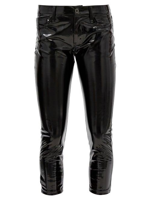 Matchesfashion.com Junya Watanabe - Cropped Vinyl Skinny Trousers - Womens - Black