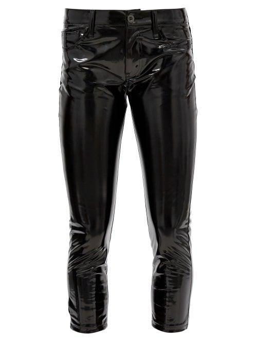 Matchesfashion.com Junya Watanabe - Cropped Vinyl Skinny Trousers - Womens - Black